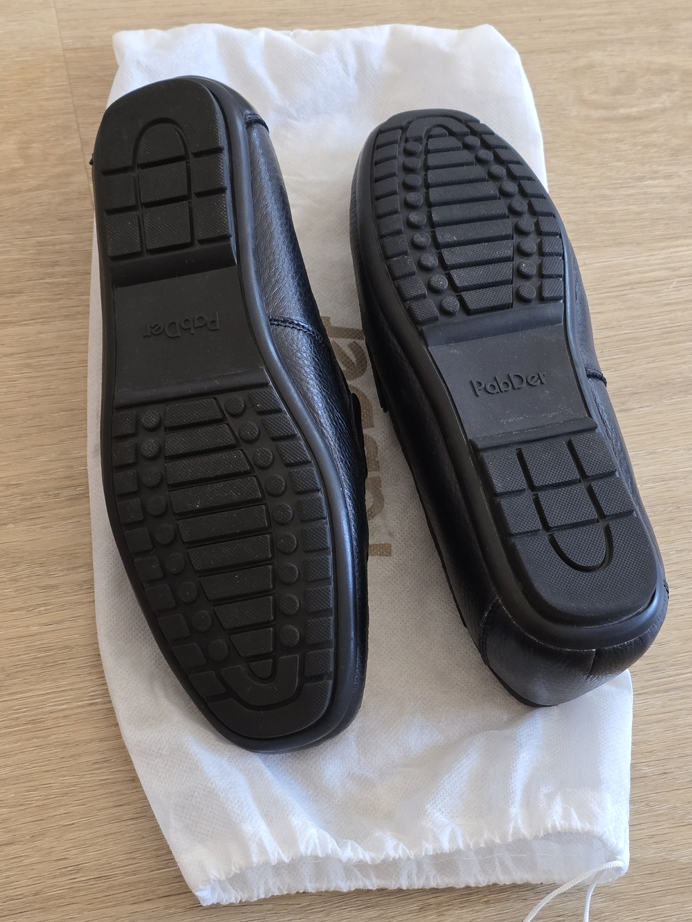 NEW PabDer Donna Black Leather Penny Loafers, Women's EU Size 40 View 6